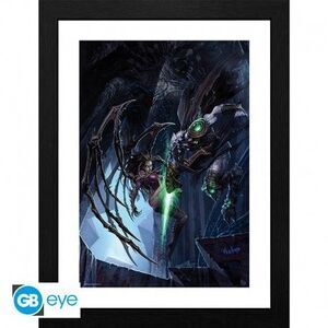 STARCRAFT LMINA ENMARCADA ZERATUL VS KERRIGAN 30X40