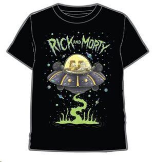 RICK Y MORTY CAMISETA PLATILLO VOLANTE S