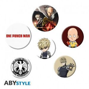 ONE PUNCH MAN PAQUETE DE INSIGNIAS SAITAMA Y GENOS