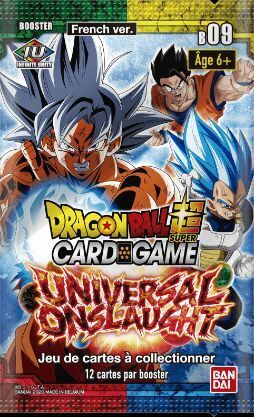 DRAGON BALL TCG BOOSTER 09 UNIVERSAL ONSLAUGHT SOBRE FRENCH VER.                       