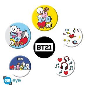 BT21 PACK 6 CHAPAS MIX