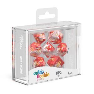 OAKIE DOAKIE DICE DADOS RPG SET DE 7 GEMIDICE RED SKY