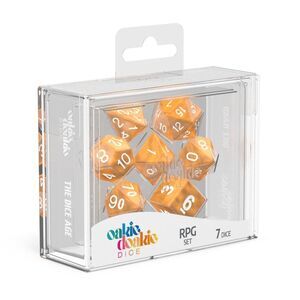 OAKIE DOAKIE DICE DADOS RPG SET DE 7 MRMOL NARANJA