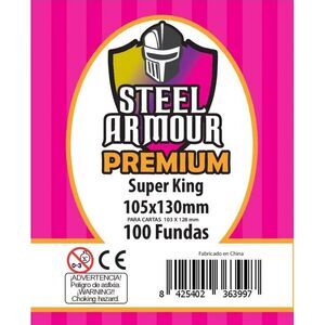 FUNDAS STEEL ARMOUR SUPER KING PREMIUM 105X130 MM (100)