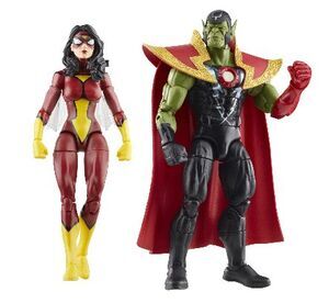 MARVEL LEGENDS SET 2 FIG 15 CM AVENGERS 60TH ANNIVERSARY SKRULL QUEEN & SUPER-SKRULL