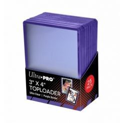 FUNDAS TOPLOADER ESTANDAR ULTRA PRO PURPURA BORDER (25)