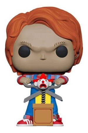 CHUCKY EL MUECO DIABLICO FIGURA POP! PELCULAS VINILO CHUCKY CON BUDDY Y TIJERAS GIGANTES 9 CM