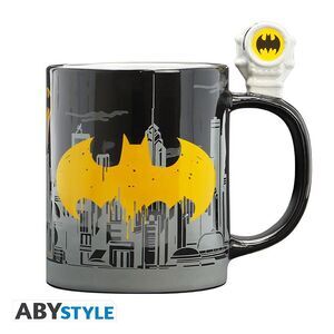 DC COMICS TAZA 460 ML CON ASA 3D BAT-SIGNAL & BATMAN