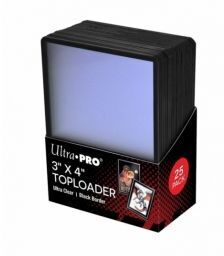 FUNDAS TOPLOADER ESTANDAR ULTRA PRO NEGRO BORDER (25)