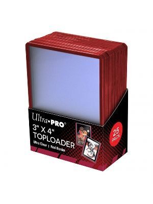 FUNDAS TOPLOADER ESTANDAR ULTRA PRO ROJA BORDER (25)