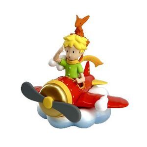 LE PETIT PRINCE FIG 7;6 CM EL PRINCIPITO Y EL ZORRO EN EL AVION