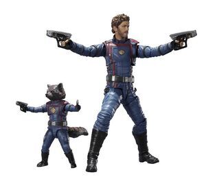 GUARDIANS OF THE GALAXY VOL. 3 SH FIGUARTS STAR LORD & ROCKET RACCOON 2 FIG. 15 & 6 CM