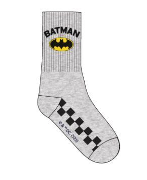 BATMAN CALCETINES DEPORTIVOS GRIS BATMAN LOGO (TALLA UNICA)