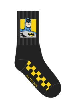 BATMAN CALCETINES DEPORTIVOS NEGRO Y AMARILLO BATMAN (TALLA UNICA)