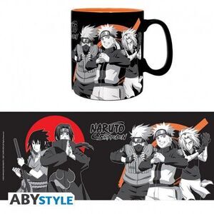 NARUTO SHIPPUDEN TAZA 460ML GRUPO BLANCO Y NEGRO