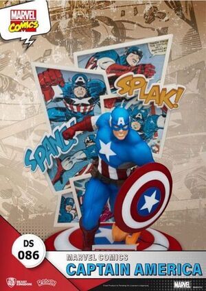 MARVEL COMICS DIORAMA PVC D-STAGE CAPTAIN AMERICA 16 CM