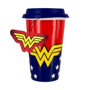 DC COMICS VASO DE VIAJE CER�MICA 450 ML WONDER WOMAN