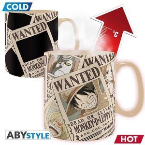 ONE PIECE TAZA 460 ML SENSITIVA AL CALOR WANTED                            