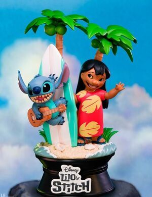 DISNEY LILO Y STITCH ESTATUA PVC 17 CM TABLA DE SURF