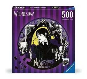 WEDNESDAY PUZZLE CIRCULAR 500 PIEZAS MIERCOLES ACADEMIA NEVERMORE