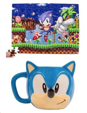 SONIC THE HEDGEHOG SET TAZA + PUZZLE 100 PIEZAS