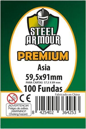 FUNDAS STEEL ARMOUR ASIA PREMIUM 59;5X91 MM (100)