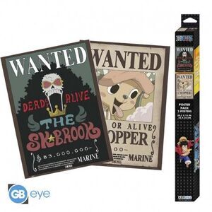 ONE PIECE SET 2 POSTER CHIBI 52X38 CM SE BUSCA CHOPPER Y BROOK