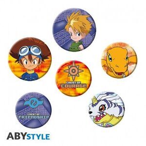 DIGIMON PACK DE CHAPAS TAI Y MATT