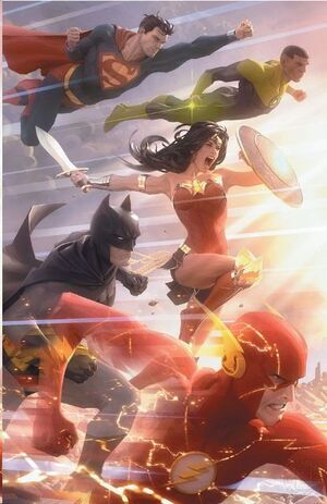 DC COMICS LITOGRAFIA JUSTICE LEAGUE #49 41 X 61 CM - SIN MARCO