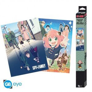 SPY X FAMILY SET 2 POSTERS CHIBI UNA FAMILIA DOBLE 52X38