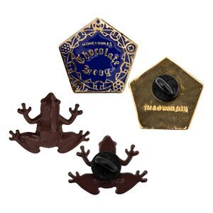 HARRY POTTER PACK 2 PIN CHAPAS CHOCOLATE FROG