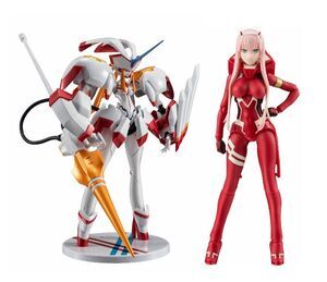 DARLING IN THE FRANXX SH FIGUARTS X THE ROBOT SPIRITS FIG 16 CM STRELIZIA & ZERO TWO 5TH ANNIVERSARY