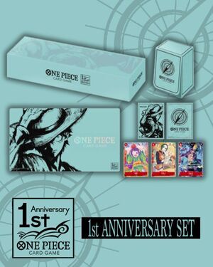 ONE PIECE CARD GAME PACK TAPETE Y CAJA DE MAZO JAPANESE 1ST ANNIVERSARY SET (INGLS)