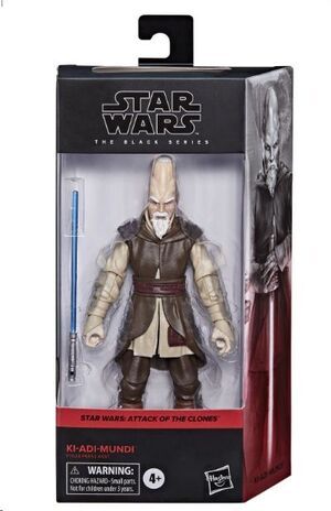 STAR WARS EL ATAQUE DE LOS CLONES FIGURA THE BLACK SERIES KI-ADI-MUNDI 15 CM