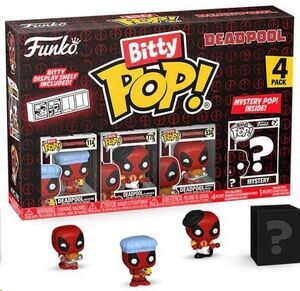 DEADPOOL PACK 4 FIGURAS BITTY POP! VINYL BATHTIME 2;5 CM