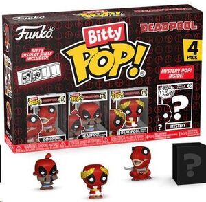 DEADPOOL PACK 4 FIGURAS BITTY POP! VINYL DINOPOOL 2;5 CM