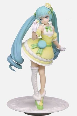 HATSUNE MIKU ESTATUA PVC EXCEED CREATIVE SWEETSWEETS SERIES MACAROON CITRON COLOR VER. 22 CM