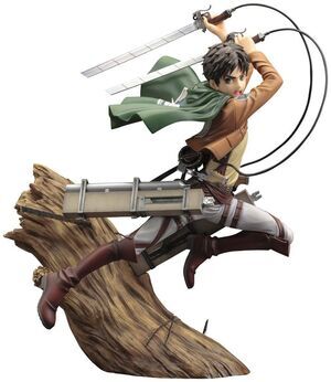 ATAQUE A LOS TITANES ESTATUA ARTFX J PVC 1/8 EREN YEAGER RENEWAL PACKAGE VER. 26 CM