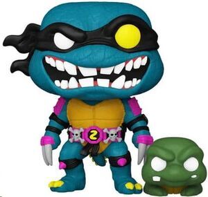 TORTUGAS NINJA POP & BUDDY! MOVIES VINYL FIGURA SLASH & PRE-MUTATED; TURTLE SLASH 9 CM