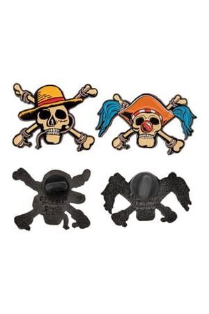 ONE PIECE PACK 2 PIN CHAPAS LUFFY & BUGGY