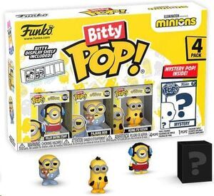 MINIONS PACK DE 4 FIGURAS BITTY POP! VINYL ROLLER SKATING STUART 2;5 CM