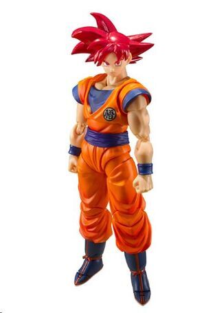 DRAGON BALL SUPER SH FIGUARTS SUPER SAIYAN GOD SON GOKU SAIYAN GOD INSTILLED WITH THE LIGHT OF RIGHTEOUS HEARTS VER 14 CM