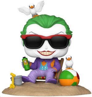 BATMAN 85TH ANNIVERSARY POP! DELUXE VINYL FIGURA THE JOKER (PLAYA) 9 CM