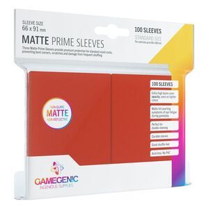 GAMEGENIC: PACK MATTE PRIME SLEEVES RED (100)                              