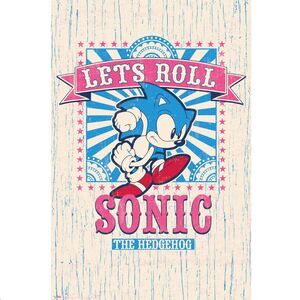 POSTER SONIC LETS ROLL 61 X 91 CM