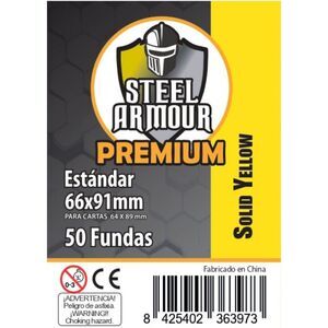 FUNDAS STEEL ARMOUR ESTANDAR OPACAS - REVERSO AMARILLO (66X91MM)