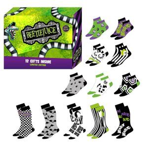 Portada de BEETLEJUICE CAJA REGALO 12 PARES CALCETINES TALLA 40/46