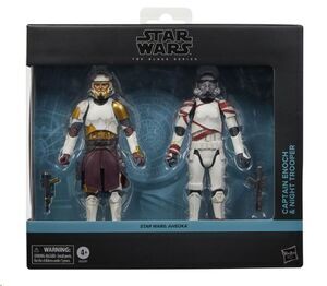 STAR WARS AHSOKA THE BLACK SERIES PACK 2 FIGURAS CAPTAIN ENOCH & NIGHT TROOPER 15 CM