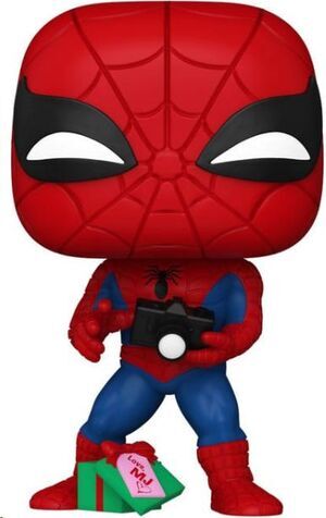 MARVEL POP! VINYL FIGURA HOLIDAY SPIDERMAN CON REGALO 9 CM