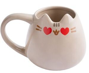 PUSHEEN TAZA 3D CORAZONCITOS 420ML
